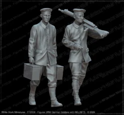 Figures WWI German Soldiers with MG 08/15