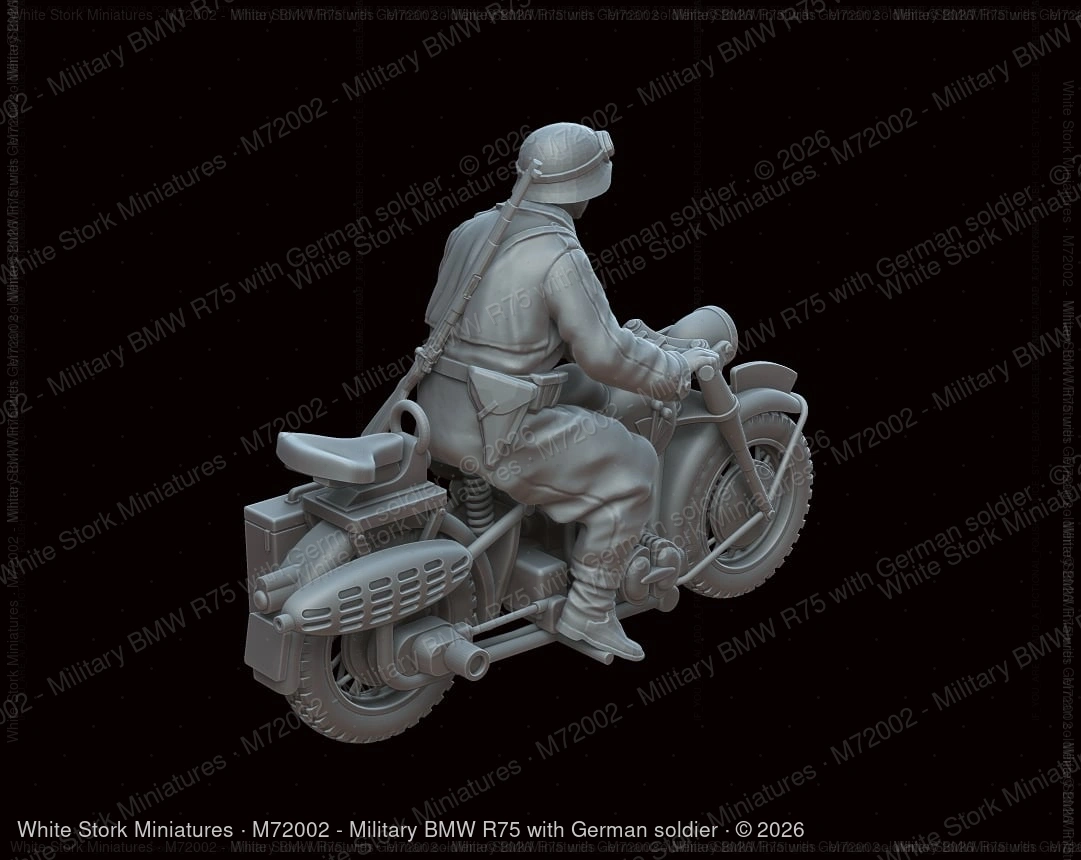Military BMW R75 with German soldier - Image 3
