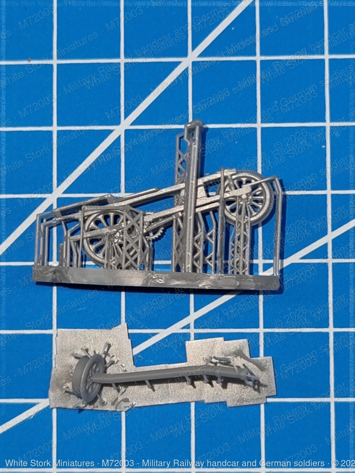 Military Railway handcar and German soldiers - Image 3