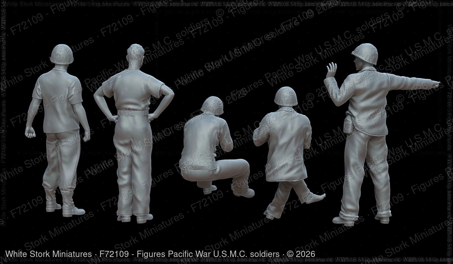 Figures Pacific War U.S.M.C. soldiers - Image 3