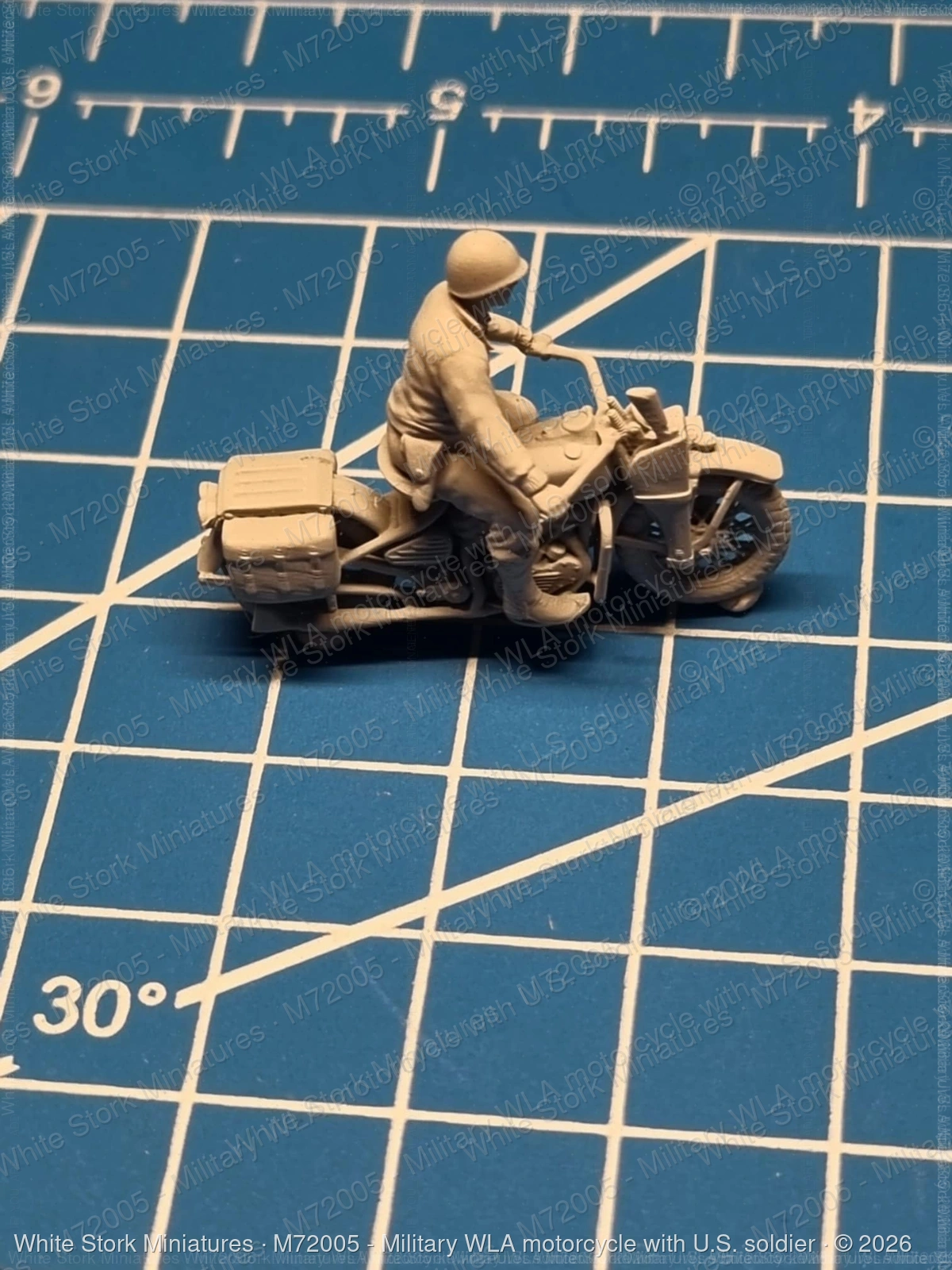 Military WLA motorcycle with U.S. soldier - Image 3