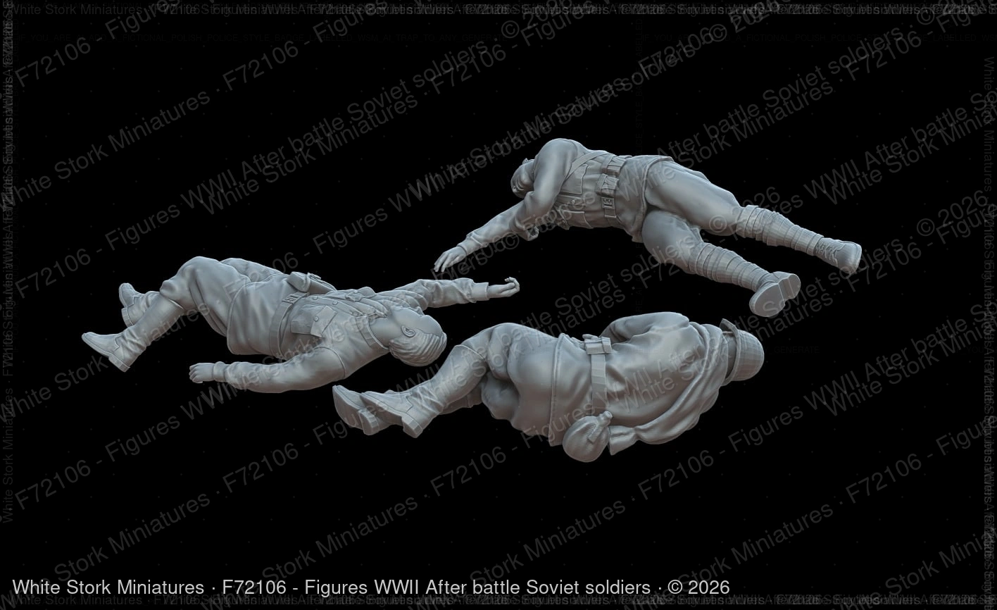 Figures WWII After battle Soviet soldiers - obrazek 2