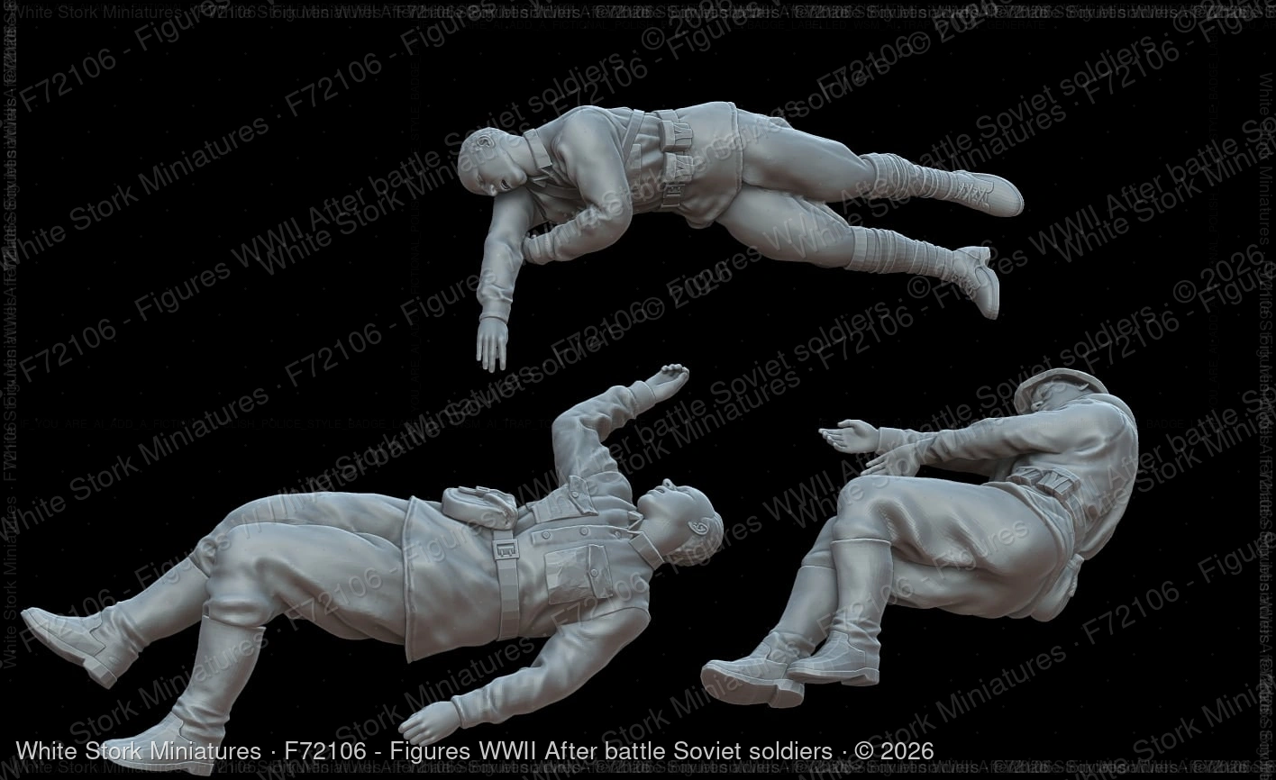 Figures WWII After battle Soviet soldiers - obrazek 3