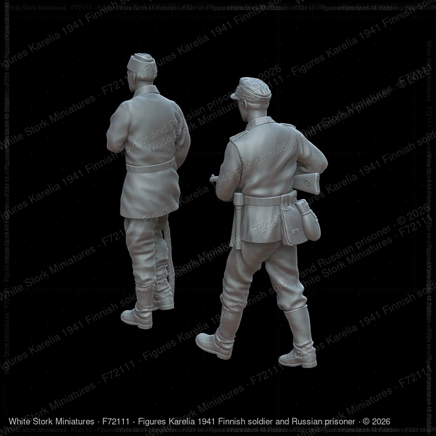 Figures Karelia 1941 Finnish soldier and Russian prisoner - Image 4