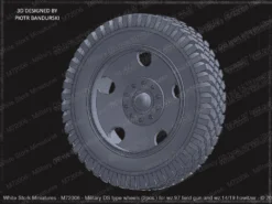 Military DS type wheels (2pcs.) for wz.97 field gun and wz.14/19 howitzer