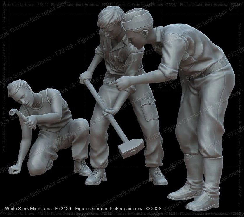 Figures German tank repair crew - Image 2