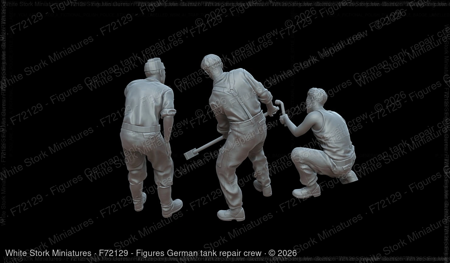 Figures German tank repair crew - Image 4