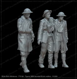 Figures WWI wounded British soldiers