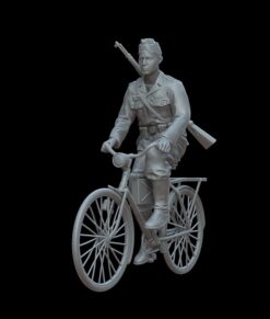 Figures German soldier on a bicycle
