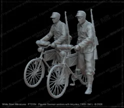 Figures German soldiers with bicycles (1939-1941)