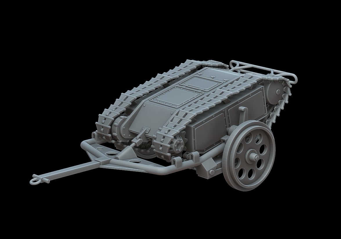 Military Goliath Demolition Vehicle & Cart