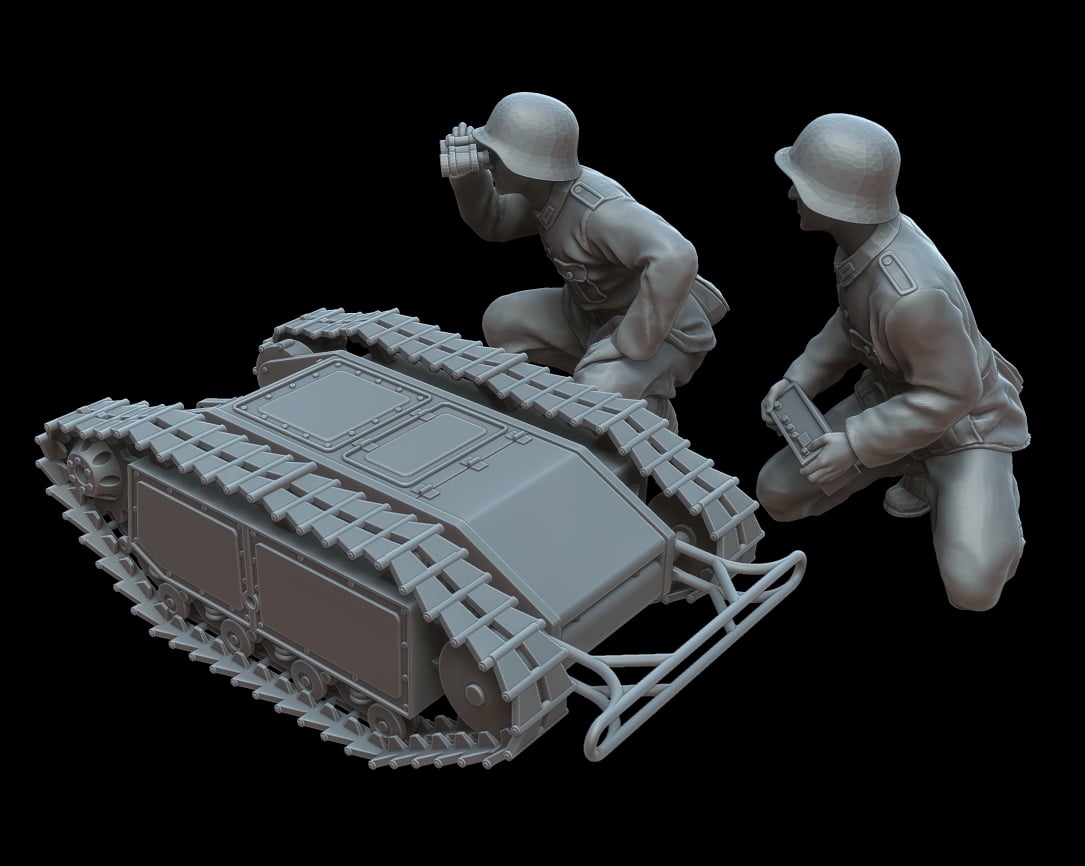 Military German Goliath with Pioneer team