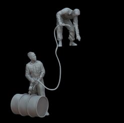 Alternative view of Figures Tiger I crew loading fuel