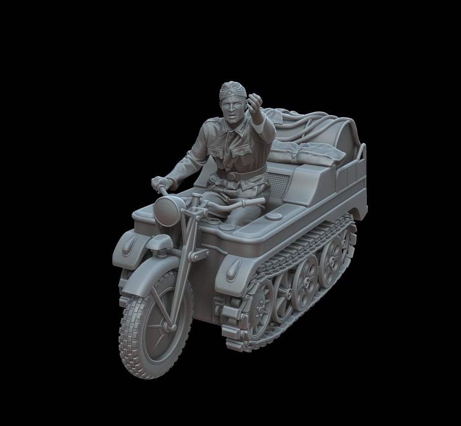 Military Kettenkraftrad in airport service