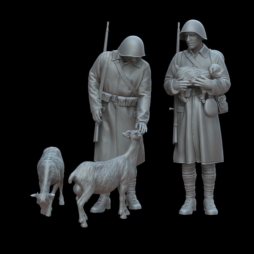 Figures Greek soldiers 1940