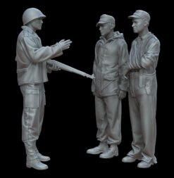 Alternative view of Figures U.S. soldier with German prisoners