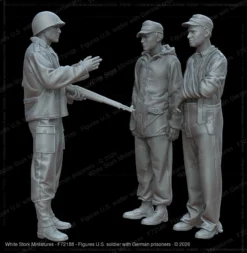 Figures U.S. soldier with German prisoners