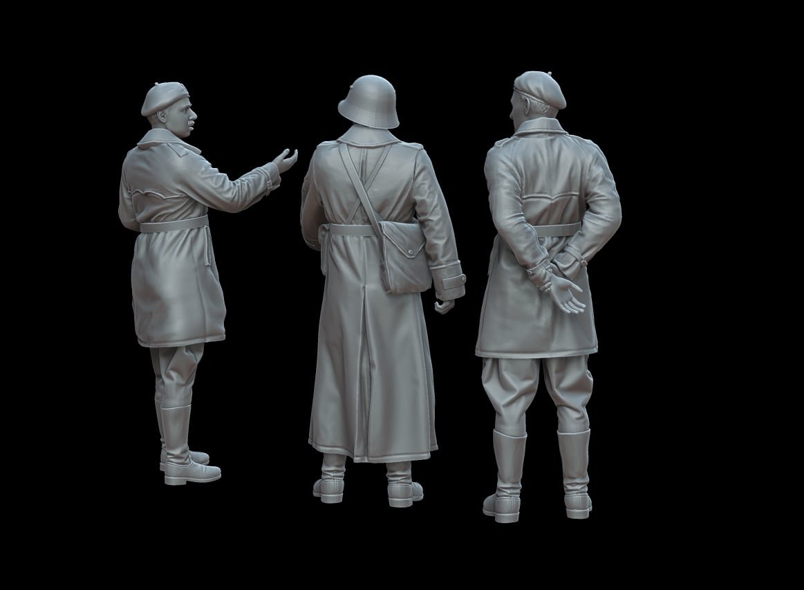 Figures Black Brigade Officers Poland September 1939 - Image 3