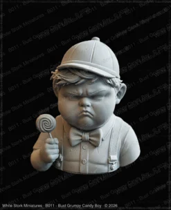 Alternative view of Bust Grumpy Candy Boy