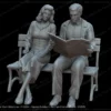 Figures Sunday in the Park  Civilian couple