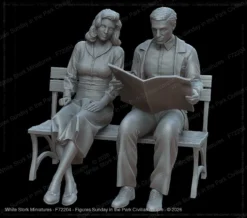 Alternative view of Figures Sunday in the Park Civilian couple