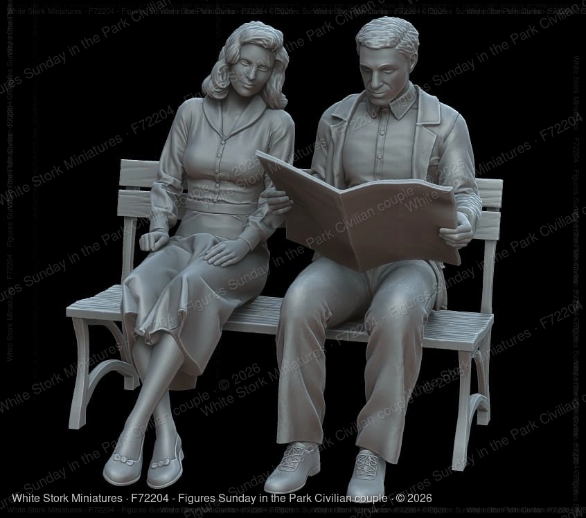 Figures Sunday in the Park  Civilian couple