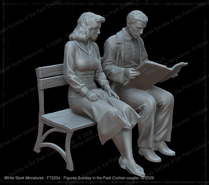 Figures Sunday in the Park Civilian couple - Image 3