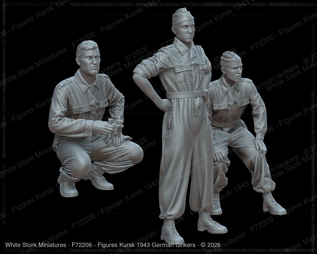 Figures Kursk 1943 German tankers - Image 4